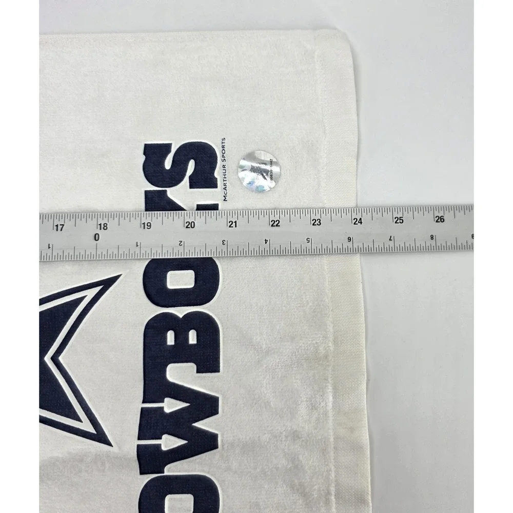 Vintage Dallas Cowboys NFL Rally Towel‎ McArthur Sports White Blue 100% Cotton